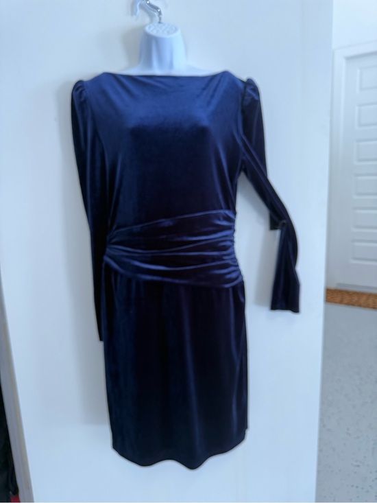 Lauren Ralph Lauren Dresses & Skirts - Lauren Ralph Lauren NWT Midnight Blue Velvet Long-Sleeve Sheath Dress
